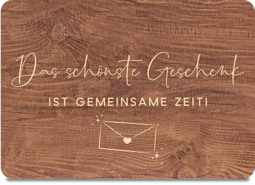 Card Give Time: Together Time, Wooden Card - Birthday Card - Voucher for Together Time, Voucher Together Time, Gift Ideas, Time, Voucher Time - View 2
