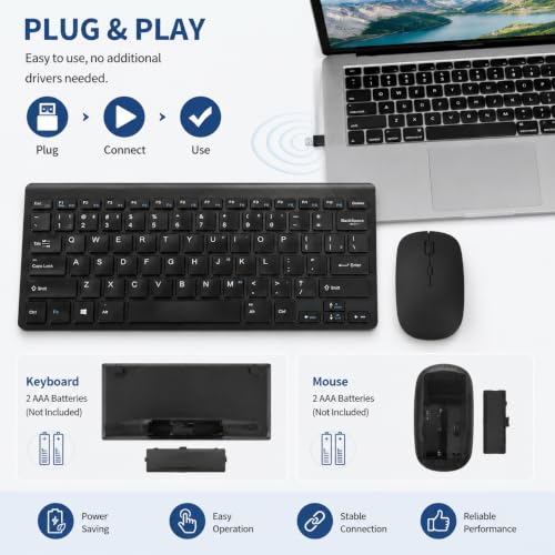 Juego de ratón y teclado inalámbrico para un escritorio minimalista, ordenado y sin cables 5