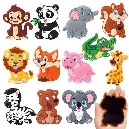 XIMISHOP 12PCS Forest Animal Fridge Magnets for KidsCute Cartoon Forest Animals Fridge Refrigerator Magnet for Kids Montessori Educational Fridge Magnets