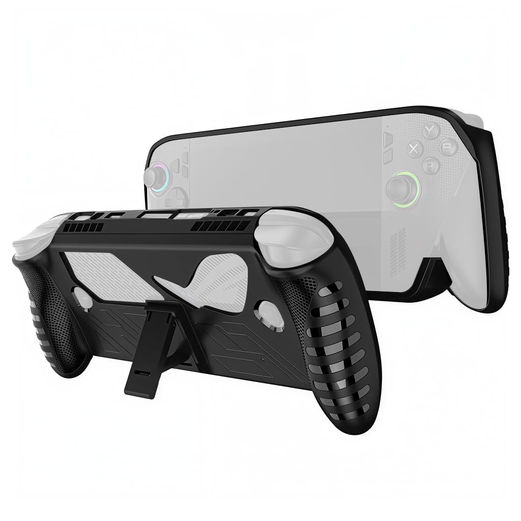 ZORBES® Compatible with ASUS ROG Xbox Ally X, Anti-Scratch Silicone Skin Case for Ally X Handheld Gaming PC, Anti-Slip Grips, Back Kickstand Design, Shock-Absorbing Soft Shell Protective Skin Case Toy Review India (Iknoor World )