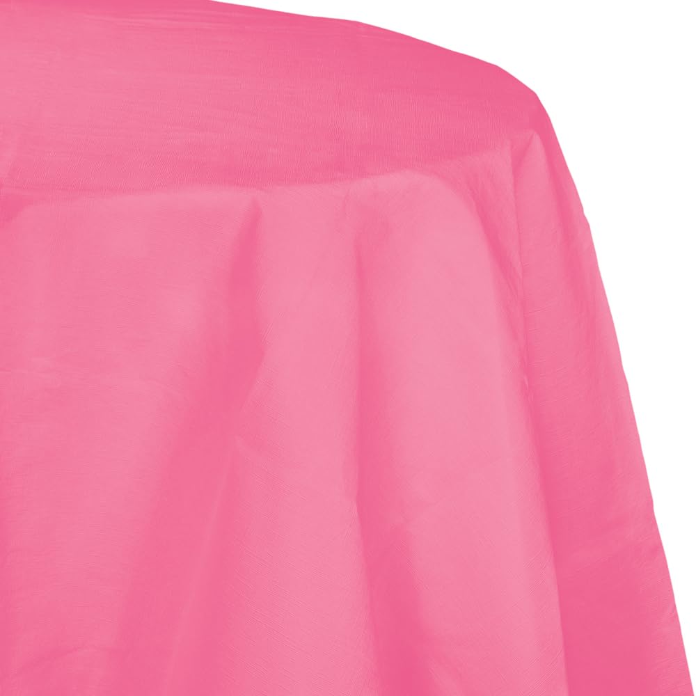 Trendware Candy Pink Octy Round Tablecloths, 3 Count