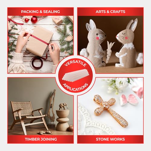 Economy® Full Size Hot Melt Glue Sticks for Glue Gun - Bulk 10in Clear - Great for Art, Craft & Repairs - 7/16" X 10" (Approx 450 Sticks, 25lbs Pack) - Made in USA