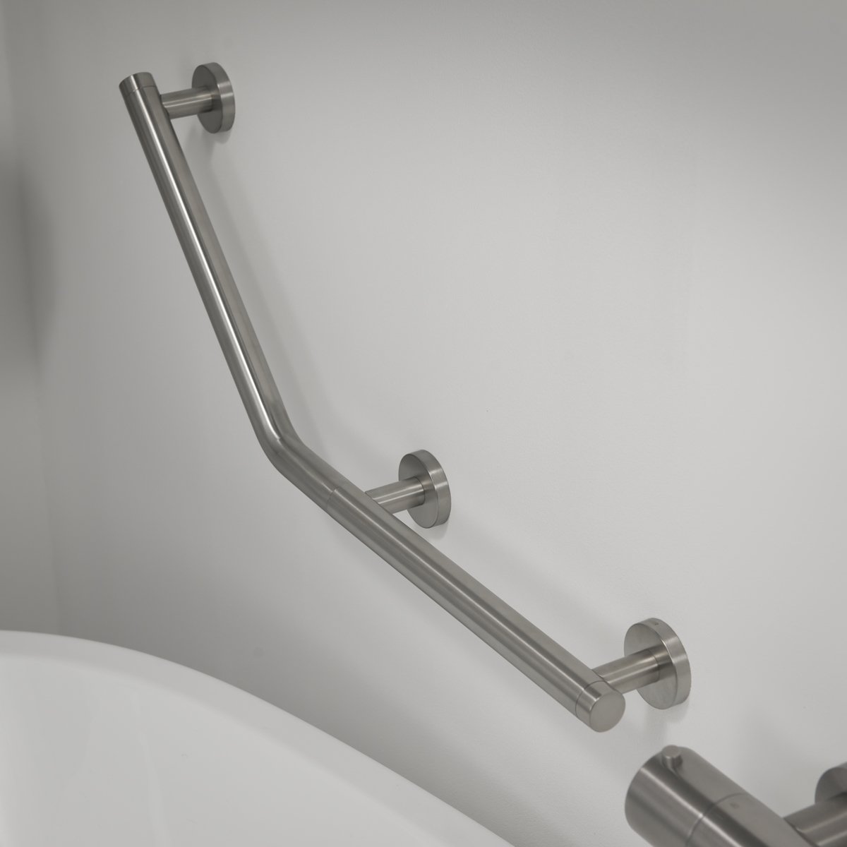 Tiger Boston Comfort & Safety Asidero De Baño, Acero Inoxidable Cepillado, 58.7X23.6X7 Cm