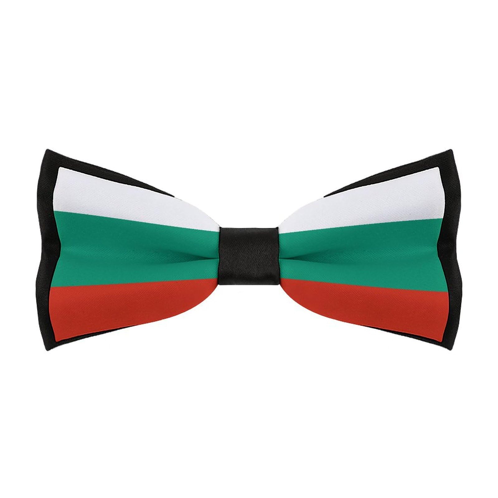 Ahdyr Bulgaria Flag Bow Tie for Men Wedding Party Bowtie