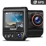 TOGUARD Uber Dual Dash Cam Built-in GPS in Car Driving Recorder 1080P Front and 1080P Cabin Dash Camera IR Night Vision 2