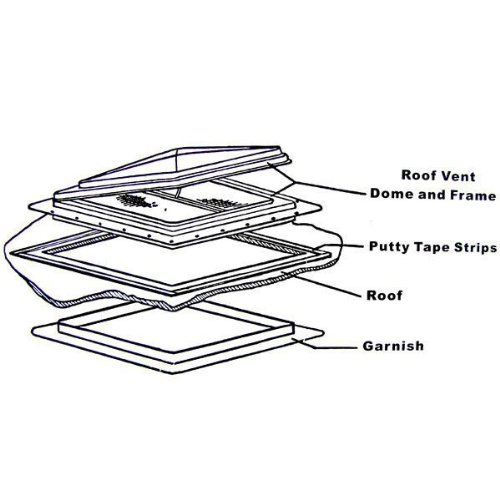 RV Motorhome Complete Universal Roof Vent Lid Replacement Trailer Vent