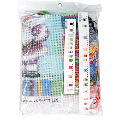 Dimensions Needlepoint Kit, Patterned Santa Claus Christmas Needlepoint, 14'' x 14'' by Dimensions - Image 2