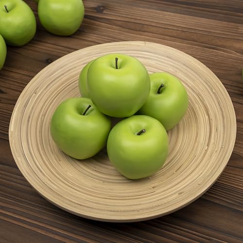 WsCrofts 12Pcs Artificial Apples, Fake Fruit Faux Apples for Home Kitchen Table Fruit Bowl Decor, Holiday Decorations, Photography Props (Green) by WsCrofts - Image 4