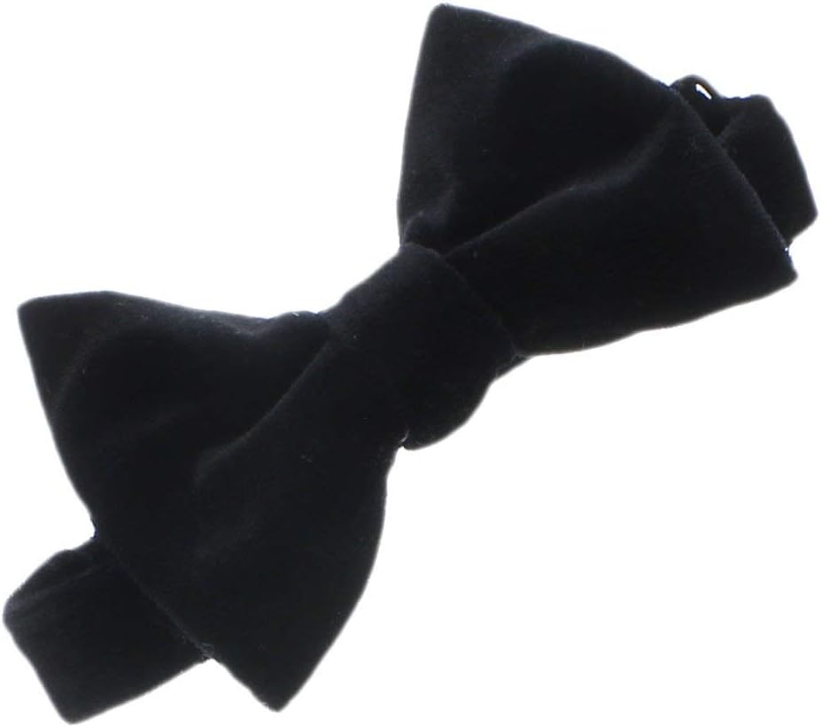 My Lello Velvet Pre- Tied Adjustable Bow Tie Solid Formal Tuxedo Style
