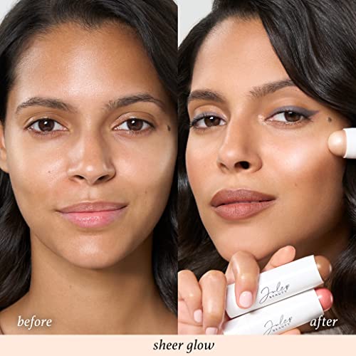 Julep Skip The Brush Cream To Powder Blush Stick - Sheer Glow - Blendable And Buildable Color - 2-In-1 Blush And Lip Makeup Stick #TOP3