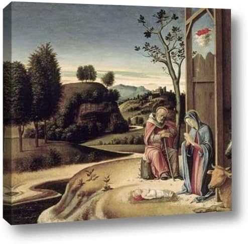 Birth of Jesus from The Pala Pesaro by Giovanni Bellini 34 x 36 Gallery Wrapped Canvas Wall Art Print - Ready to Hang