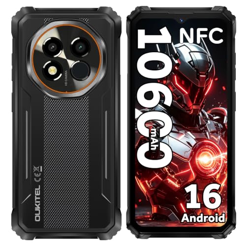 Image of G6 Android 16 Rugged Phone Unlocked,10600mAh Battery,16GB+128GB/TF 1TB, NFC