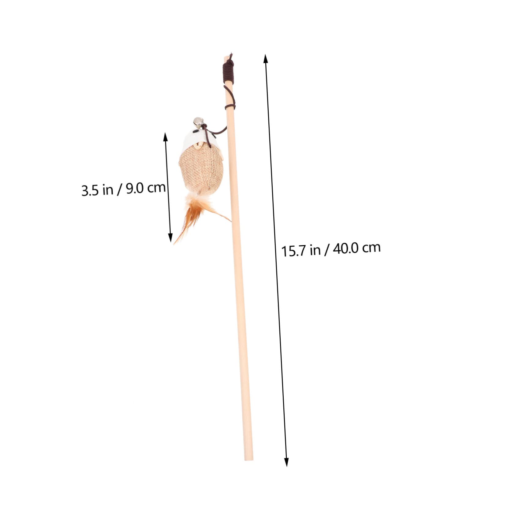 Toddmomy Jouet pour Chat Baguette De Jeu pour Chat Intérieur Jouet Interactif Léger Taquiner
