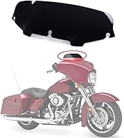 Vista 2 de WYNMOTO - Parabrisas negro de 4.5" para motocicleta, compatible con Harley Davidson Touring Street Glide Electra Glide FLHT FLHTCU Ultra Classic