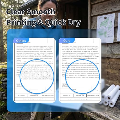 Image of Thermal Printer Paper 8.5 x 11 Inch, 25 Sheets US Letter Size Thermal Paper, Compatible with A42 Thermal Portable Printer, Continual Feeding Folded Printing Paper (25 Sheets * 2 Roll)