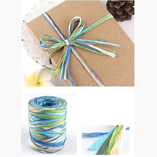 3 Rolls Colored Paper String Raffia Ribbon, 80 M/262 Feet Each, 6 Ply Colored Raffia Paper Strings Packing Twine For Festival Gifts, Gift Wrapping, Diy Decoration And Craft Projects #TOP7
