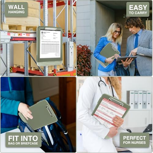 Sooez Clipboard with Storage, Clip Board 8.5 x 11 with Pen Holder, Plastic Organization Case Box for Letter Legal A4 Size Paper, Low Profile Clip, Nurses Teachers Must Haves, School & Office Supplies - Thumbnail 7