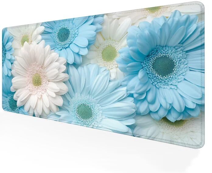 Tapis de souris fleur grand format contre les glissements et salissures