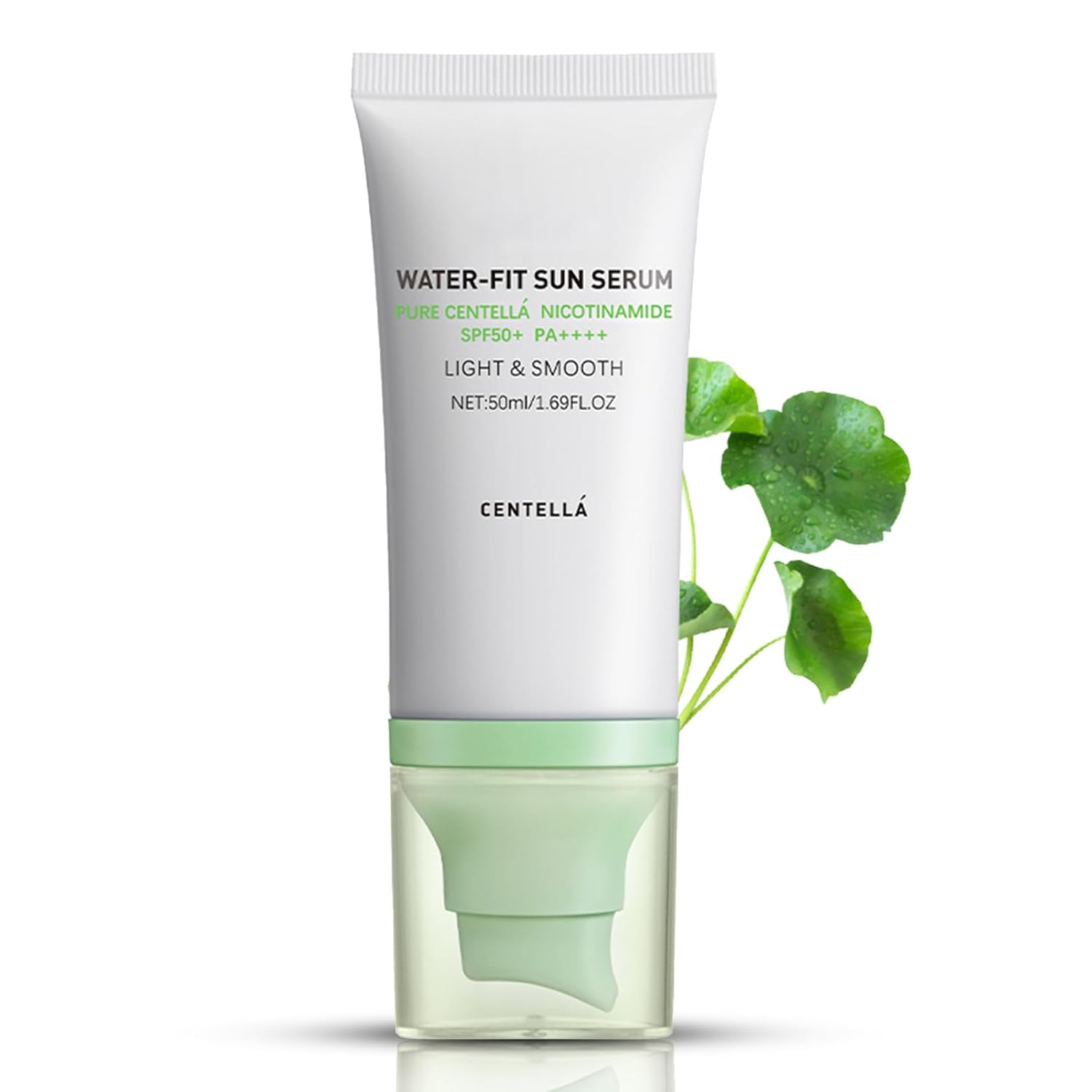Cente’lla Sunscreen, Korean Sunscreen for Face and Body, Water-Fit Sun Serum, Sunscreen SPF 50+ PA++++, Cen-tella Madagascar Sunscreen, Waterproof Sunscreen Light & Smooth for All Skin Type