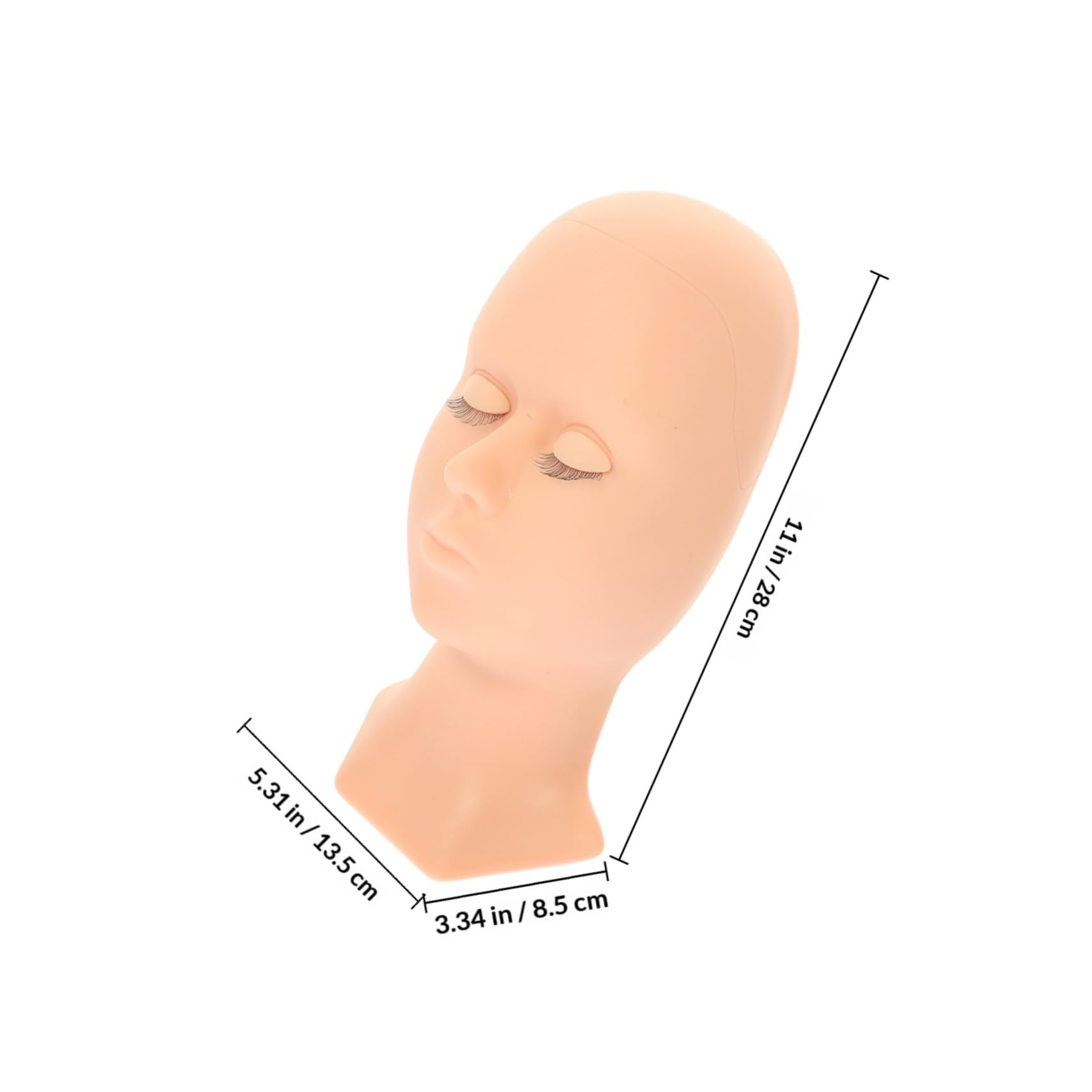 PartyKindom Mannequinkopf Wiederverwendbar Silikon für Wimpernverlängerungen with Abnehmbarem Augenlid Rosa Realistisches Wimpernmannequin für Anfänger und Abschlussatmosphäre