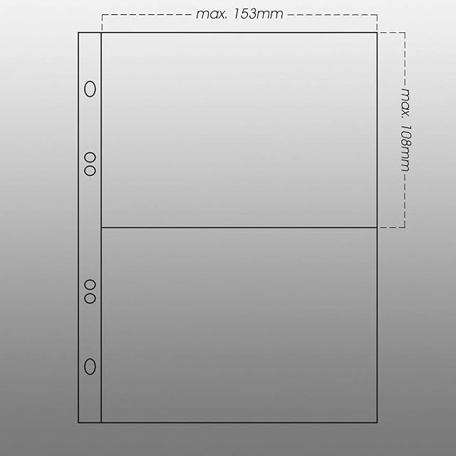 Foto 3 de 4 de Prophila Álbum para Tarjetas Postales con 20 Fundas para 40 Tarjetas Postales Rojo