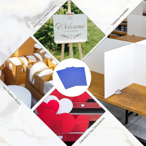 QUARKZMAN 2 Stk Wellpappe Kunststoffplatte 4mm Blaue Wellpappe Kunststoffplatten 40 x 40 cm Leere Wasserdichte Hofschilder Für DIY Basteln Wegweiser Partydekoration