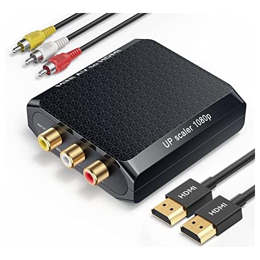 WENTER RCA to HDMI Converter, 1080P AV to HDMI Converter, Mini Composite CVBS Audio Video Adapter Supports PAL/NTSC for VCR/VHS/Xbox/PS3/STB/N64/Wii/TV/PC/Blue-Ray DVD Players