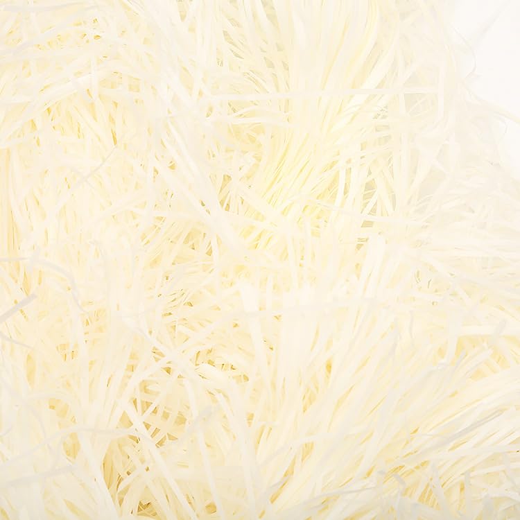 Rozdrobniony papier do pudełek na prezenty, Brokatowy, poszarpany papier bibułkowy, marszczony, lekki, wielokolorowy, 160-500 g(Milky White,500g)