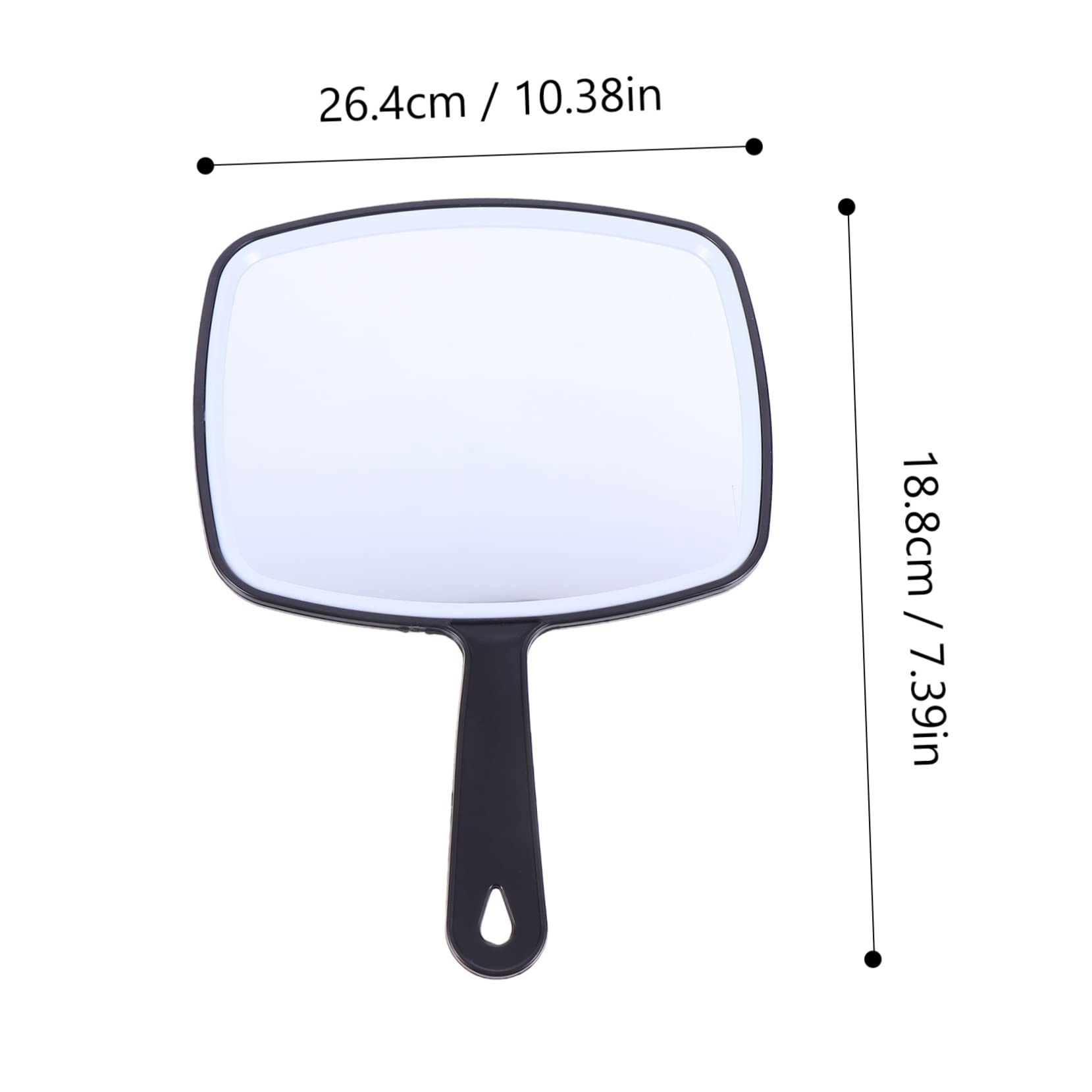 IWOWHERO Travel-Sized Handheld Makeup Mirrors 3pcs Large Mirror Surface Abs Glass Easy All Occasions