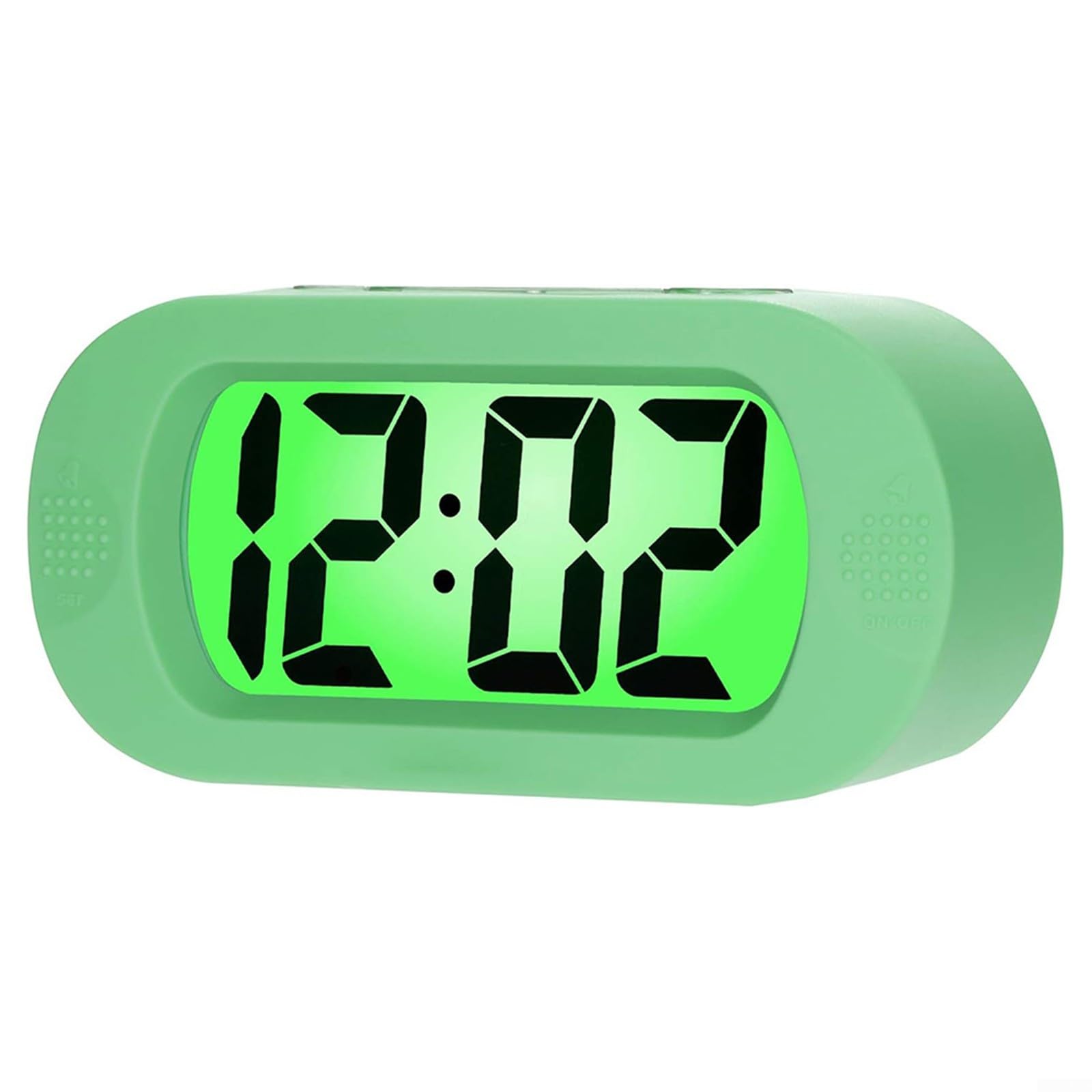 ZUZZEE Easy to Use Digital Alarm Clock with Large Display, Snooze Function and Night Light, Perfect for Kids and Adults (green)