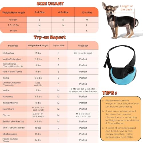 image for YUDODO Pet Sling Carrier for Small Dogs & Cats – Hands-Free Puppy Ca