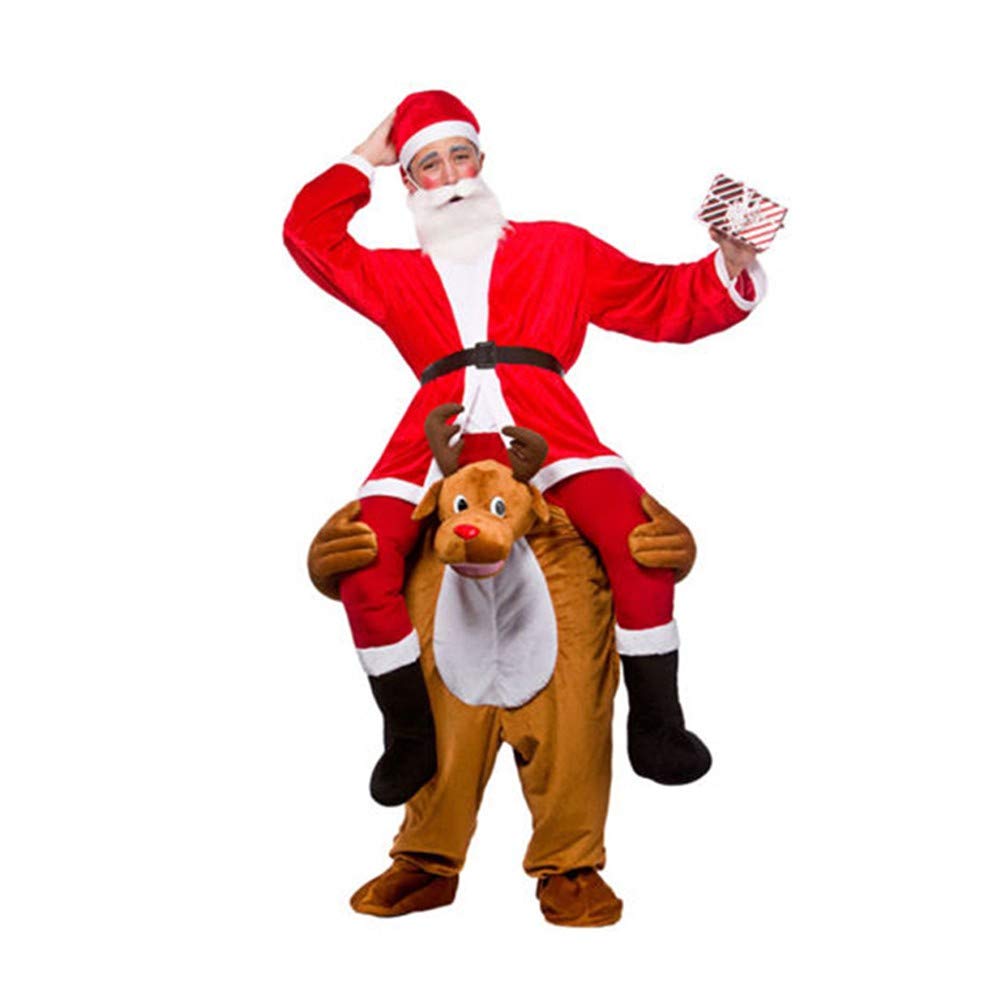 Nwlzx Piggyback Costumes - Funny Halloween Costumes for Adults - Ride On Shoulder Costume - Carry Me Costume-19