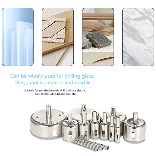 Kit de brocas de diamante para vidrio y cerámica, 14 piezas miniatura 2