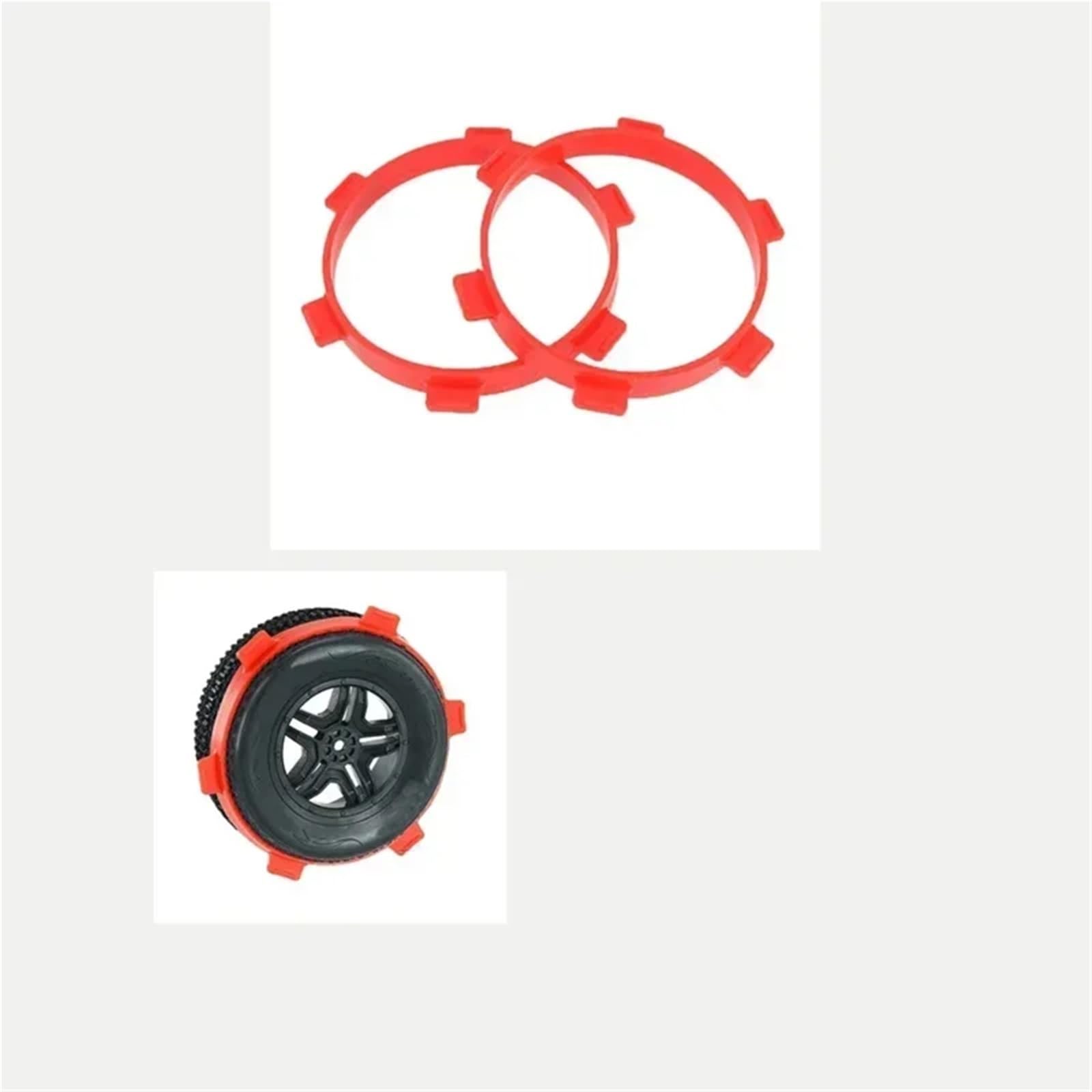 Per RC Auto 1/8 Per Buggy 1/10 Short Course Truck 2PC Pneumatico In Gomma Diametro 85mm Montaggio Fasce Colla Accessori Strumenti Parti RC Modelli Pezzi