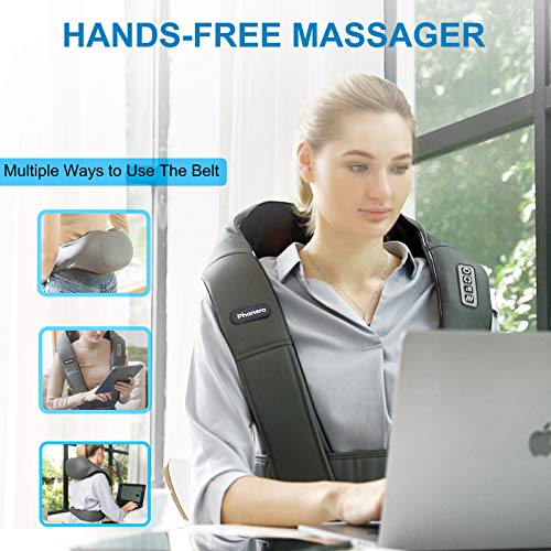 image for Phansra Back and Neck Massager Hands-Free Shiatsu Shoulder Massager wi