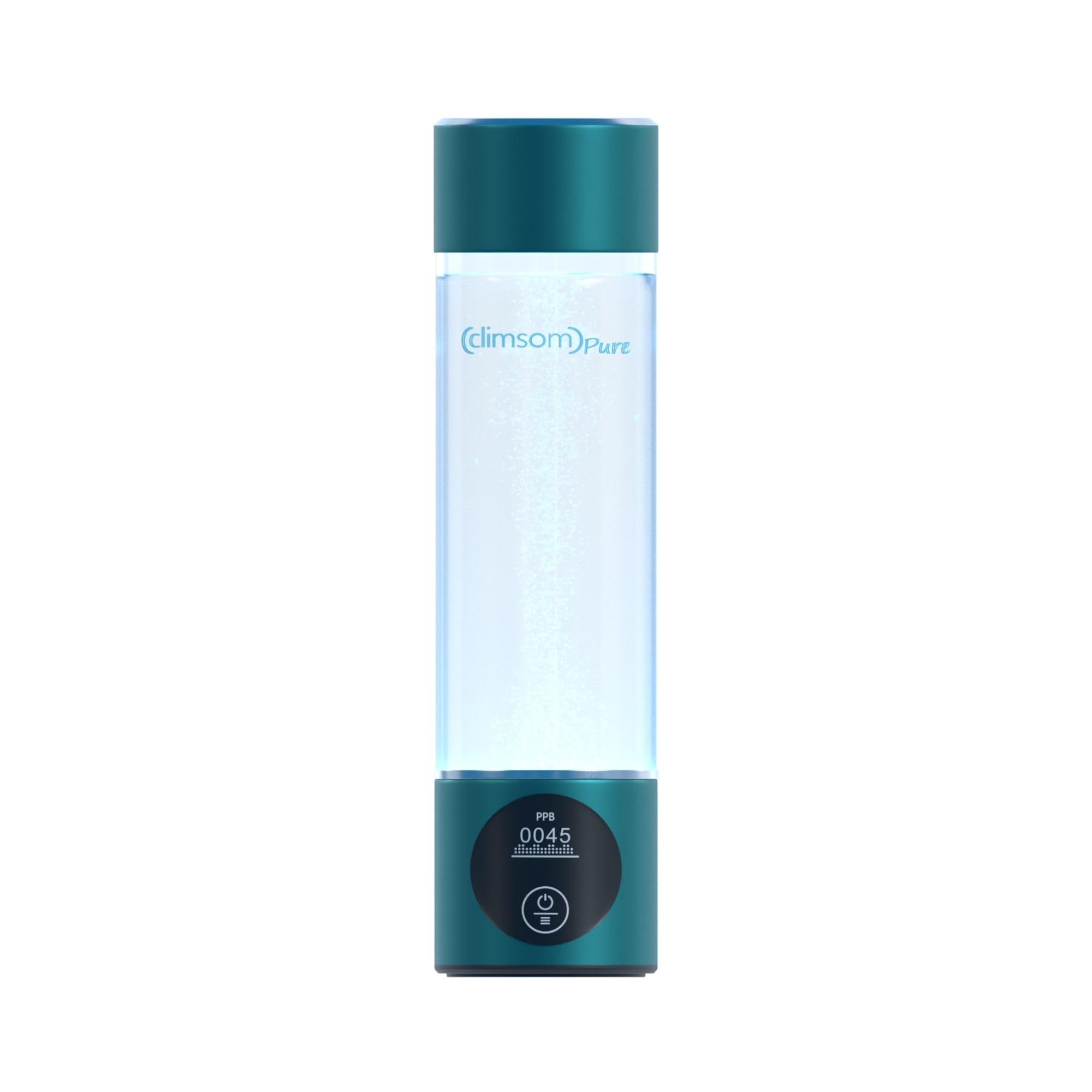 CLIMSOM PURE | Botella Hidrogenada para Recuperación Deportiva | Botella de Agua Hidrogenada Portátil 280 ml | Antioxidante Potente | Libre de BPA