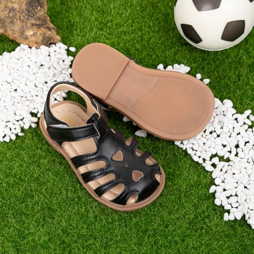 Image of Meckior Toddler Girls Sandals for Little Girls Wedding Dress Sandals Open Toe Non-Slip Summer Beach Pool Shoes (Toddler /Little Kid)