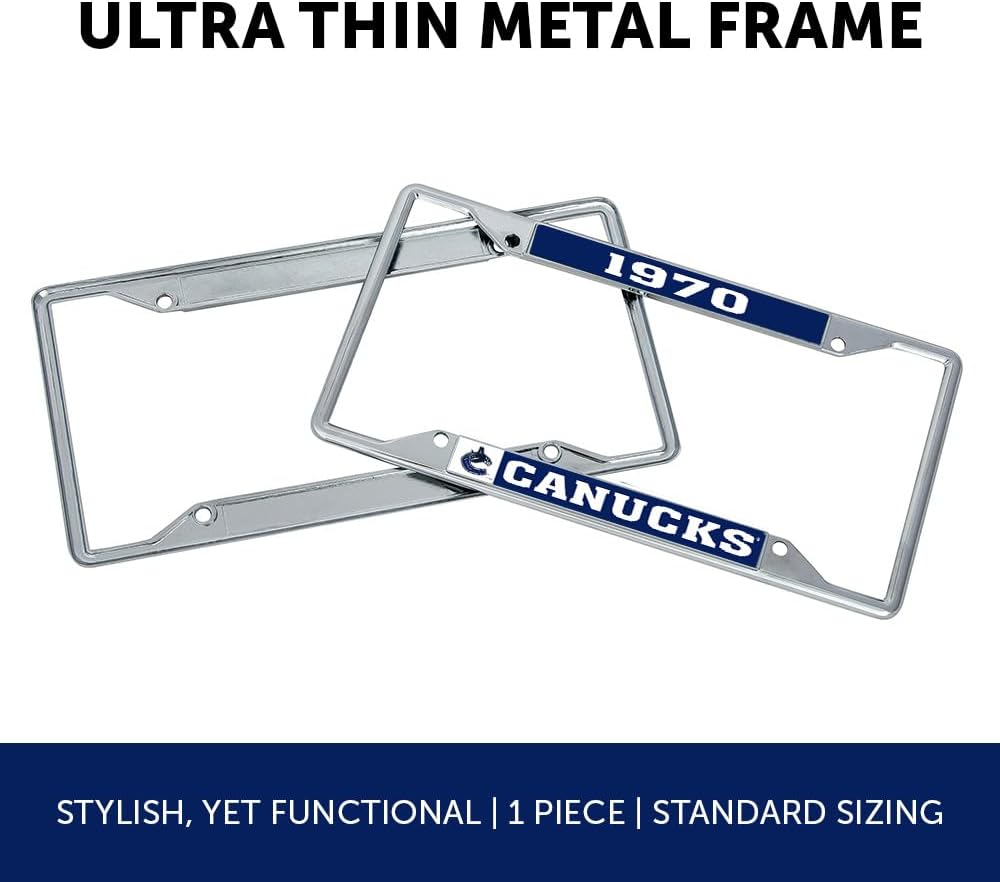 Desert Cactus Vancouver Canucks License Plate Frame Team NHL Car Tag Holder for Front or Back of Car National Hockey League Officially Licensed Metal (Founding Year)