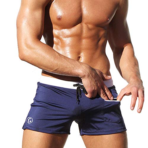UXH Men's Swimwear Short Swim Trunks Sexy Mesh Boxer Briefs Comfortable Soft Breathable