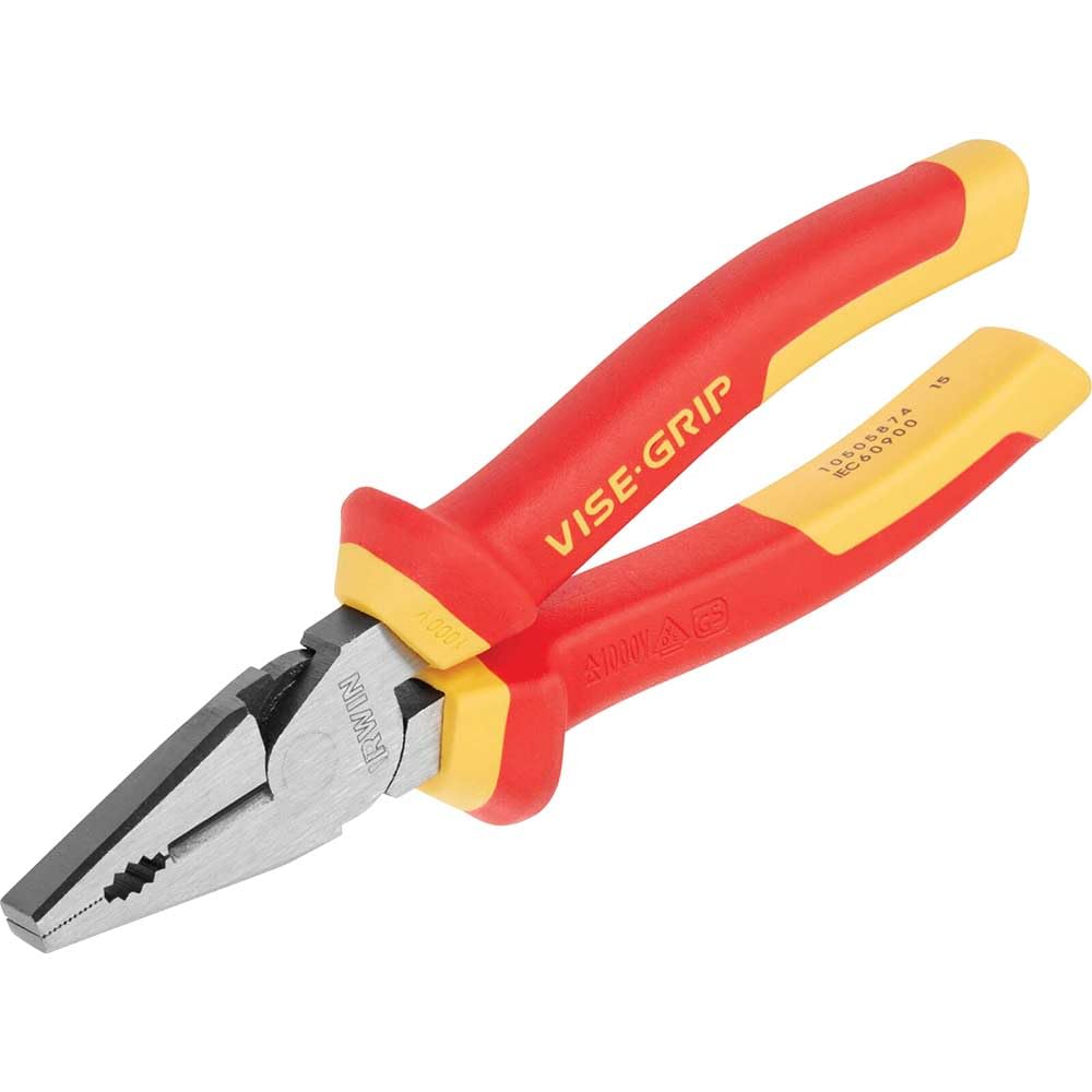 Irwin® Vise-Grip® 10505874 Vde Combination Pliers - High Leverage 200Mm
