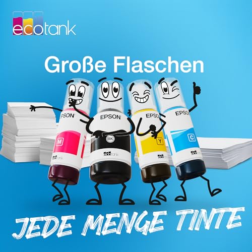 Epson EcoTank 102 Original Tintenflaschen | 4x Farb-Multipack - Schwarz, Cyan, Magenta, Gelb | Markenqualität Für Optimale Ergebnisse – Ansicht 3