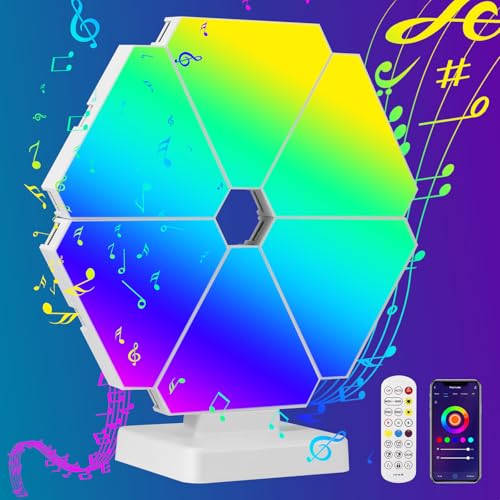 ZONJIE Paneles de luz LED triangulares - Paquete de 6 luces LED triangulares para...
