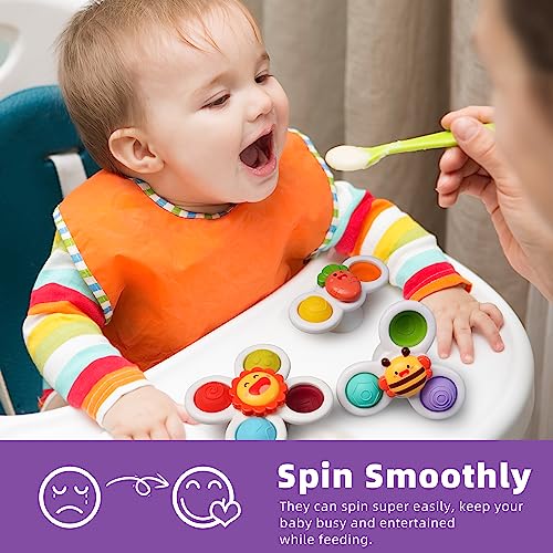 image for LiKee Suction Cup Spinnerz Toy for 1 2 Year old Baby Bath Toys for Inf