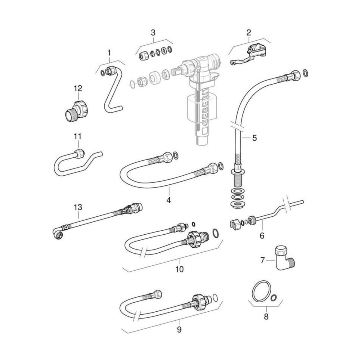 Geberit 111.030.00.1 Bastidor Duofix para Inodoro Suspendido, 98 cm, Cisterna Empotrada Omega 12 cm