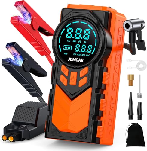 Miniatura 7 de JDMCAR Arrancador de Baterias Coche Compresor -4 en 1 con Pantalla LCD