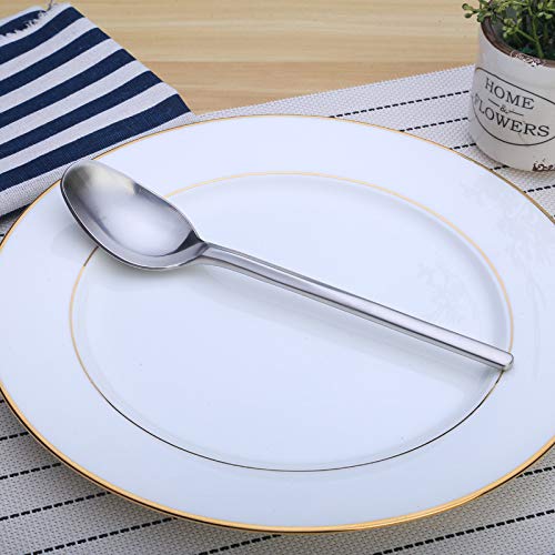 Set di Posate in Argento, 4/16/24/32/40/48 Pezzi, Posate in Acciaio Inossidabile Opaco 304, forchette e cucchiai, Forniture per ristoranti alberghieri. Argento-4 Pezzi per 1