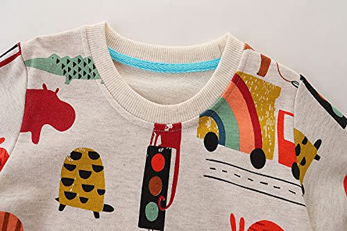 Image of Toddler Boy's Cotton Crewneck Long Sleeve Sweatshirt