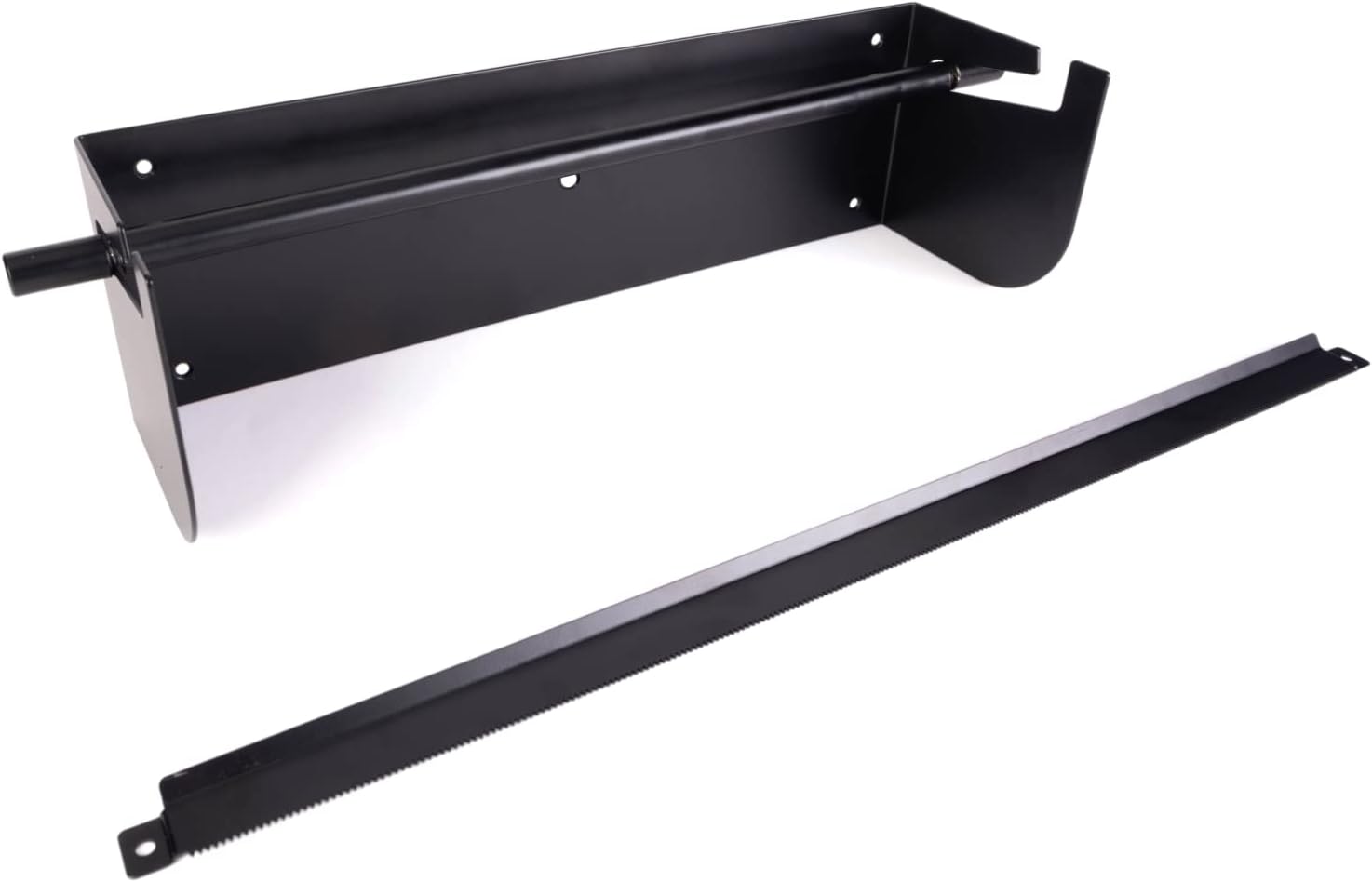 IDL Packaging 18 Wall Mounted Kraft Paper Roll Dispenser & Cutter for Rolls up to 18 Wide and 9 in Diameter - Durable Paper Holder with a Serrated Blade - Wall Mount Set Included