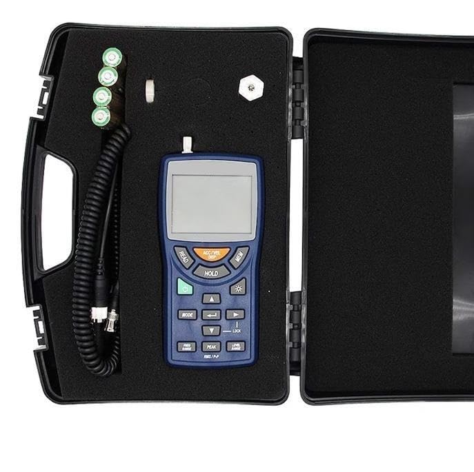 Medidor de vibración digital portátil, probador de aceleración/velocidad/desplazamiento 3 en 1, 0,02-200 m/s² for maquinaria industrial