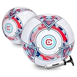 Franklin Sports MLS Chicago Fire Soccer Ball - Official Size 5 Soccer Ball - Regulation Size + Weight Soccer Ball for Kids + Adults - Boys + Girls Soccer Ball - Air Pump Included
